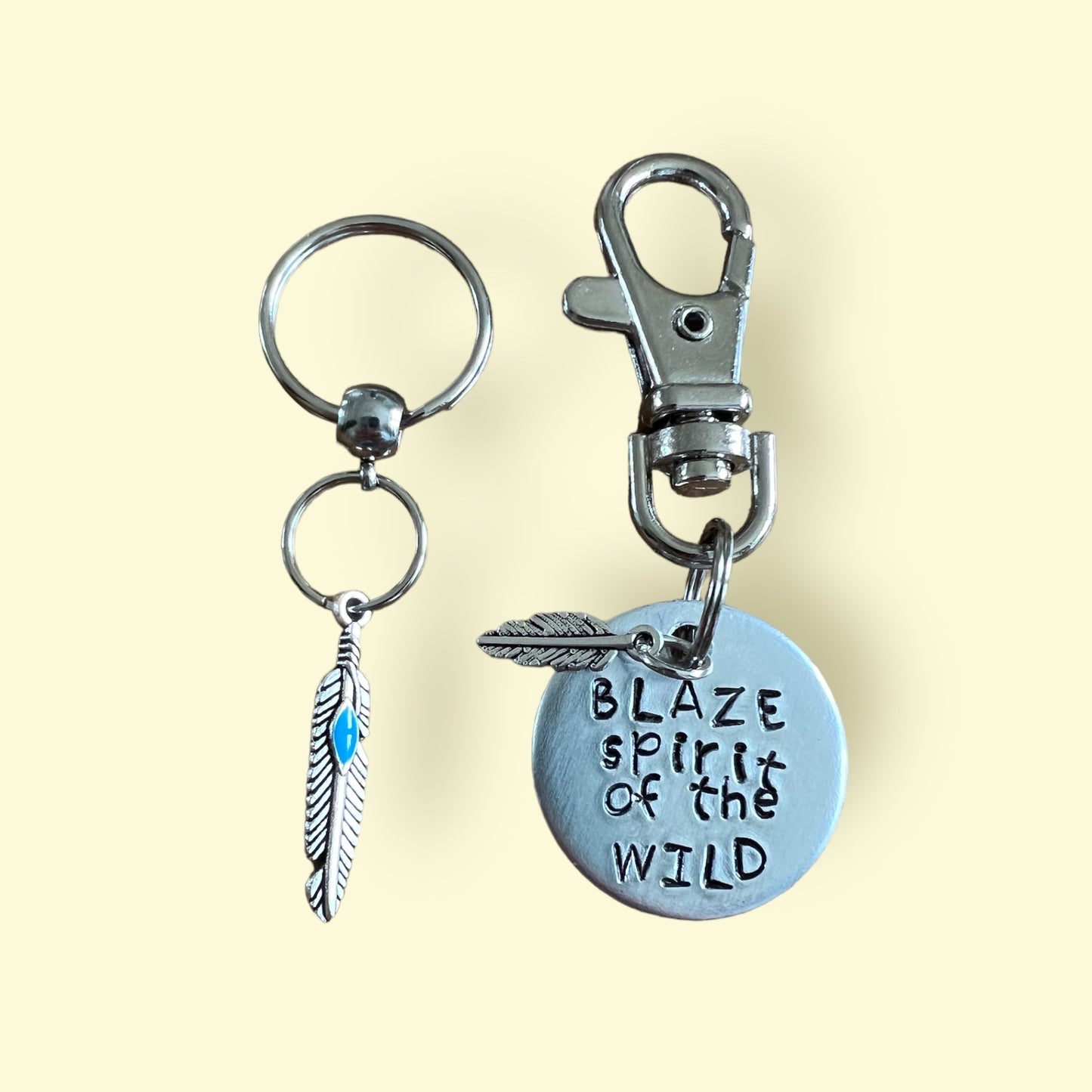 Sacred Spirit 2 Bridle Charm Bundle. Personalised horse name tags. Hand stamped.