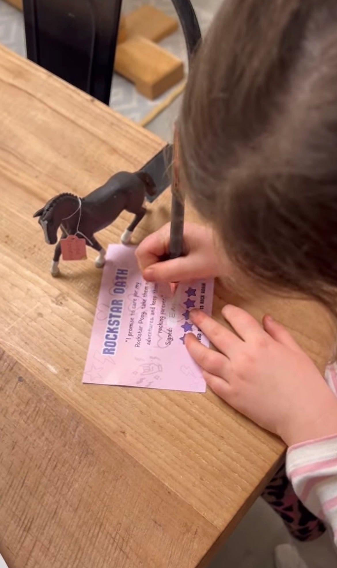 Re-Loved Rockstar: Friesian Schleich Mare- Midnight