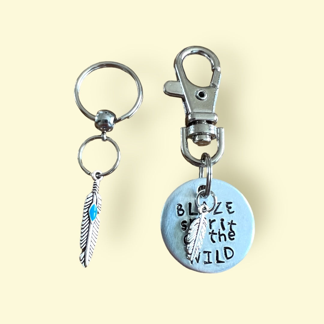 Sacred Spirit 2 Bridle Charm Bundle. Personalised horse name tags. Hand stamped.