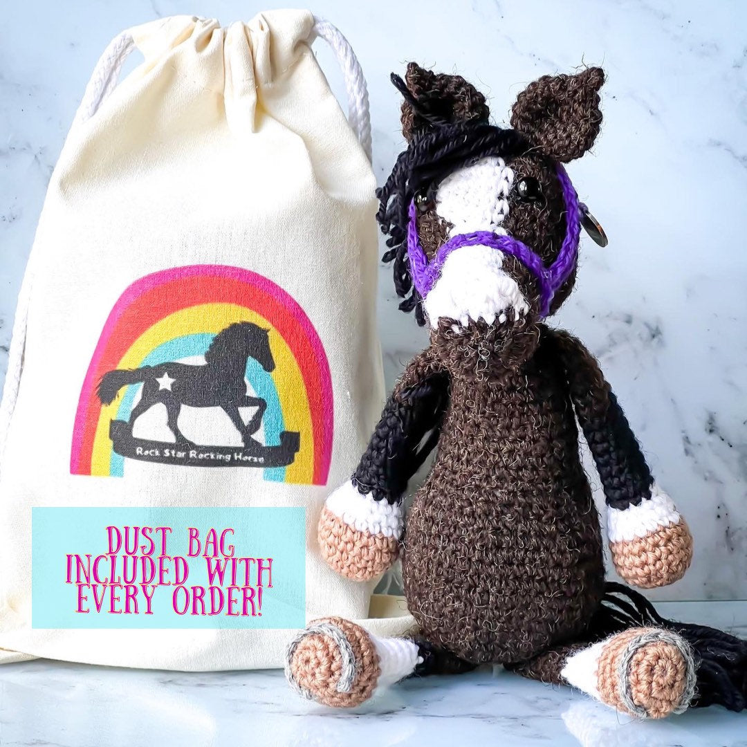 Crochet Horse & Pony - Personalised Horse, Horse Gifts, Pet Loss, memorial, Unique keepsake. Custom Horse Plush.