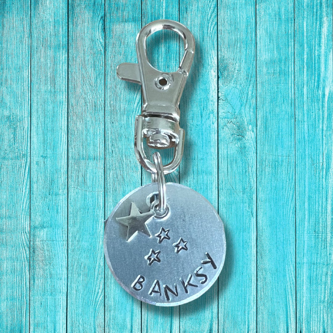 Bridle/ halter charm. Personalised horse name tag. Hand stamped.