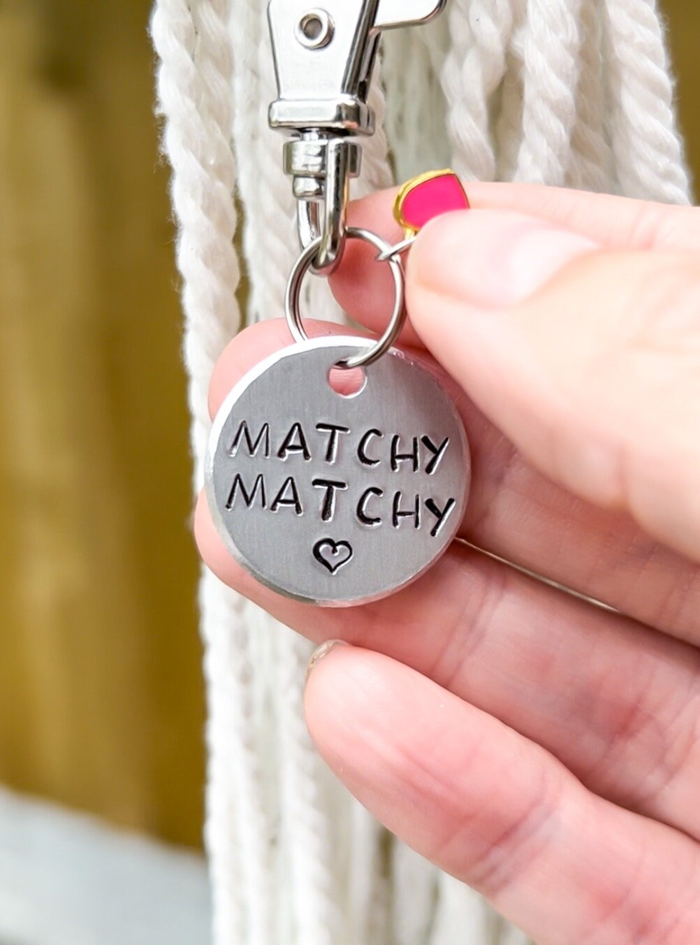 Matchy Matchy pony saddle, Bridle, halter charm. Personalised horse name tag. Hand stamped. Horse lover gift