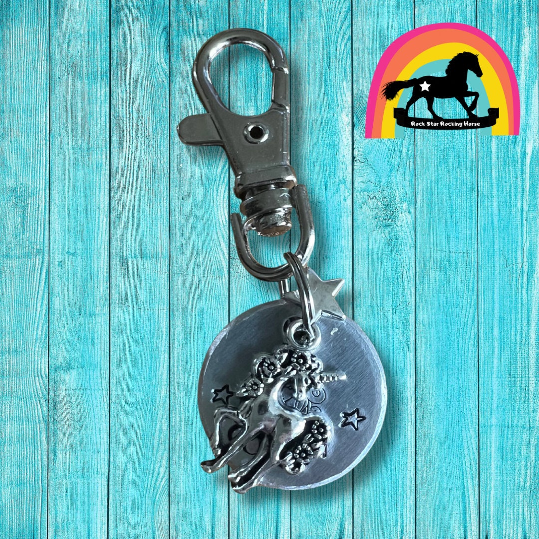 Enchanting Unicorn Bridle Charm, Personalized Equestrian Jewelry, Handcrafted Equine Accessories