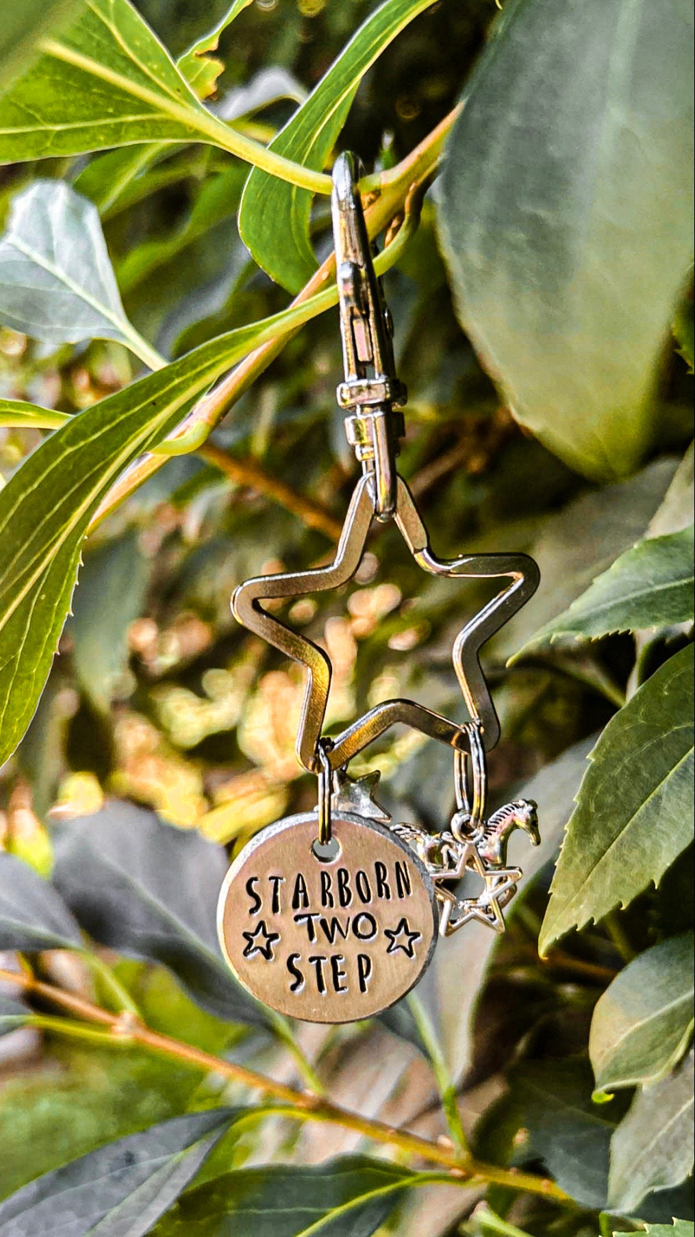 Horse lover key chain. Equestrian Mum /Mom. Hand stamped keyring . Equestrian gift