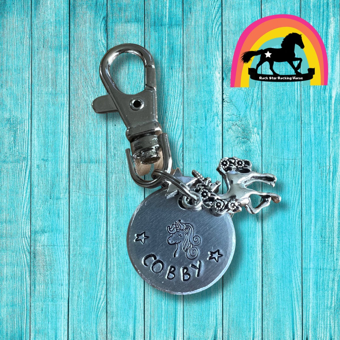 Enchanting Unicorn Bridle Charm, Personalized Equestrian Jewelry, Handcrafted Equine Accessories