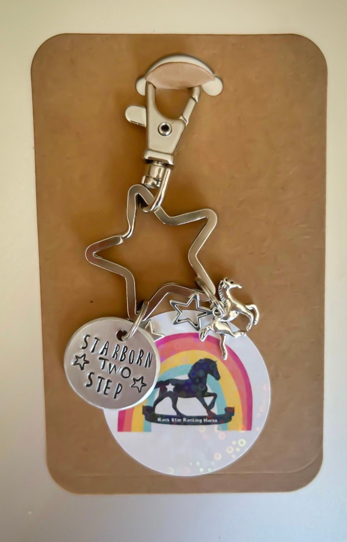 Horse lover key chain. Equestrian Mum /Mom. Hand stamped keyring . Equestrian gift