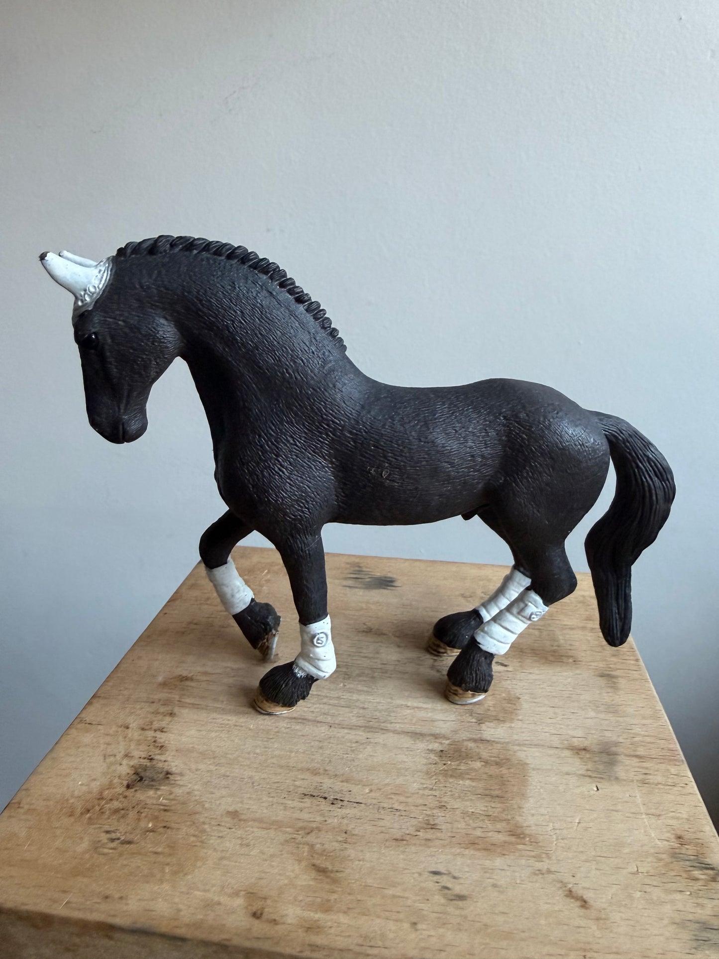 Re-Loved Rockstar: Friesian Schleich Stallion- Eclipse