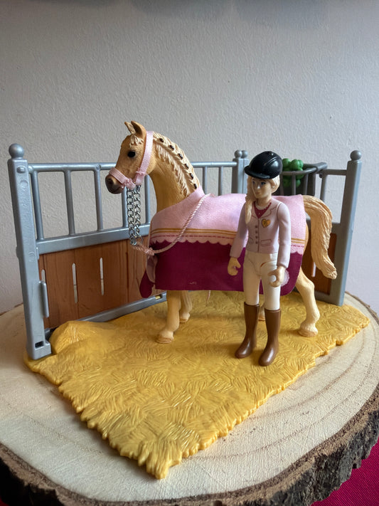 Schleich Stall Set - Arab Mare ‘Mystery’, Rider and Acessories