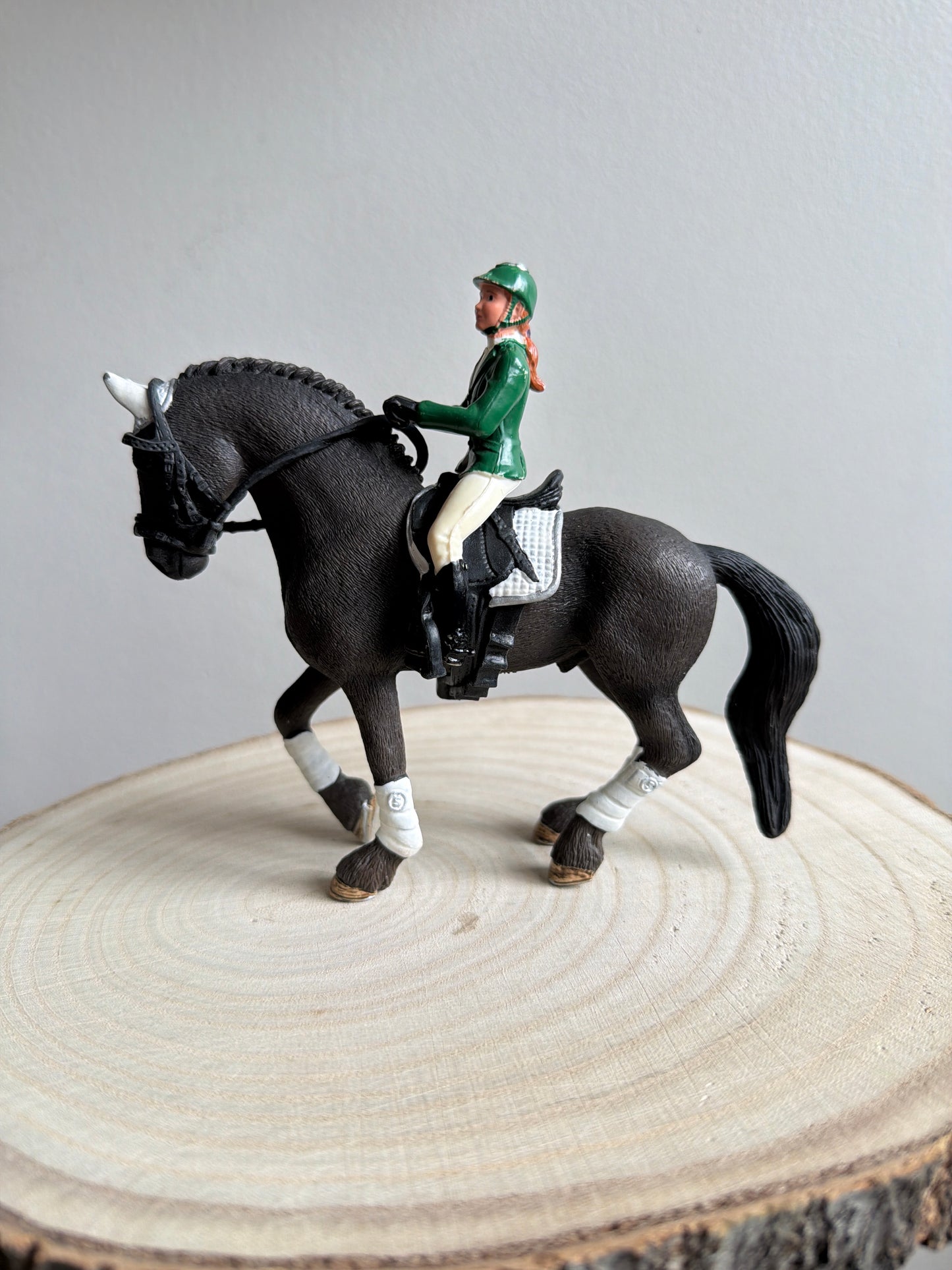 Re-Loved Rockstar: Friesian Schleich Dressage Stallion & Rider - Eclipse
