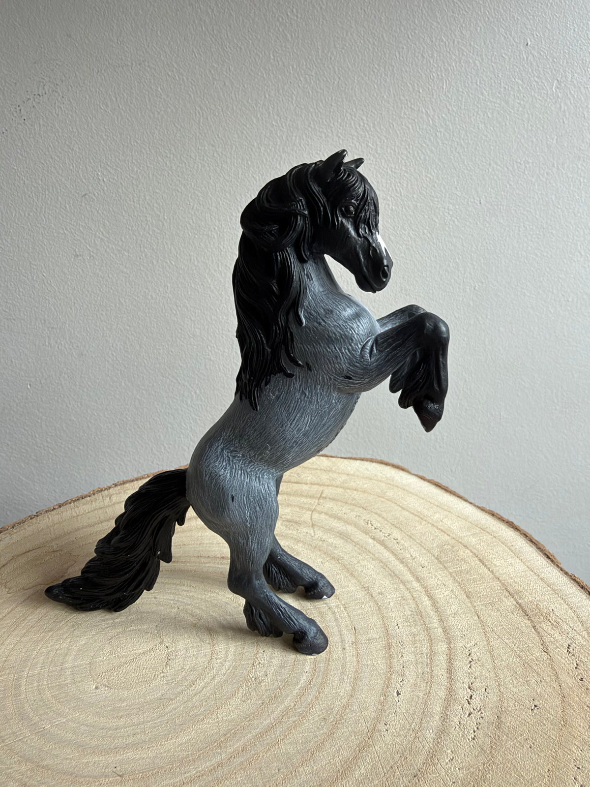 Lil – Custom-Painted Blue Roan Schleich Horse by Pretty Pony Customs
