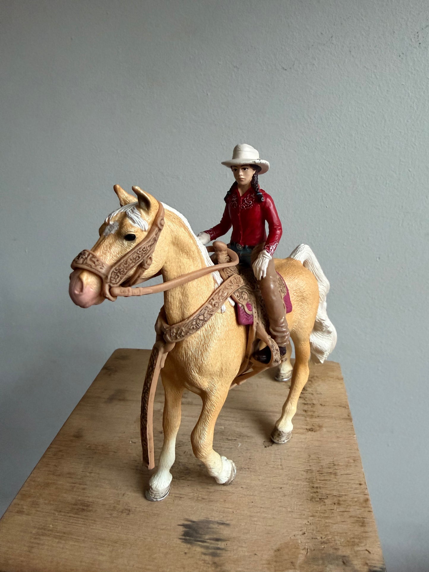 Re-Loved Rockstar -American Saddle Bred and Western Saddle, Bridle & Rider - MJ