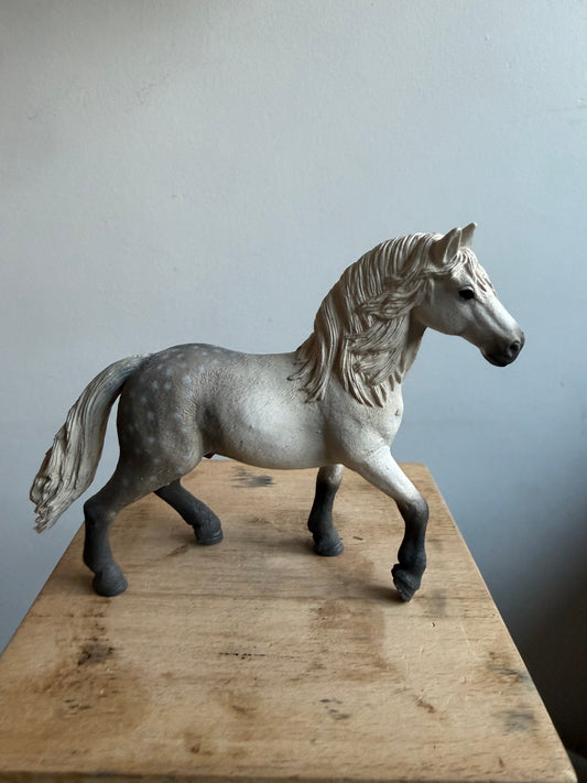Re-Loved Rockstar: Dapple Grey Andalusian Schleich Stallion- Thor