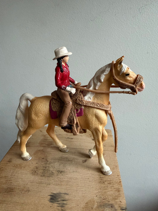 Re-Loved Rockstar -American Saddle Bred and Western Saddle, Bridle & Rider - MJ