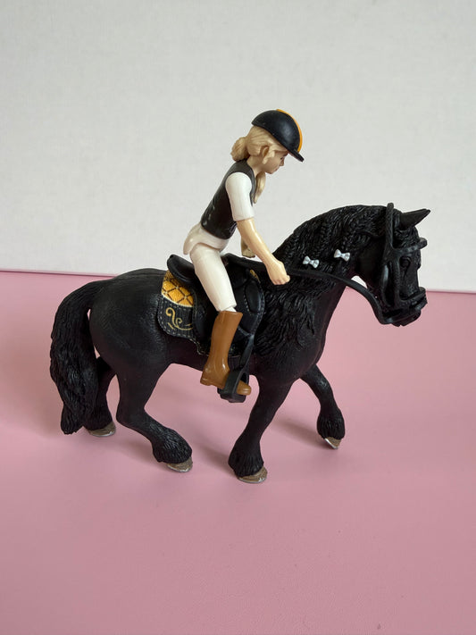 Re-Loved Rockstar: Friesian mare Princess and Rider Tori