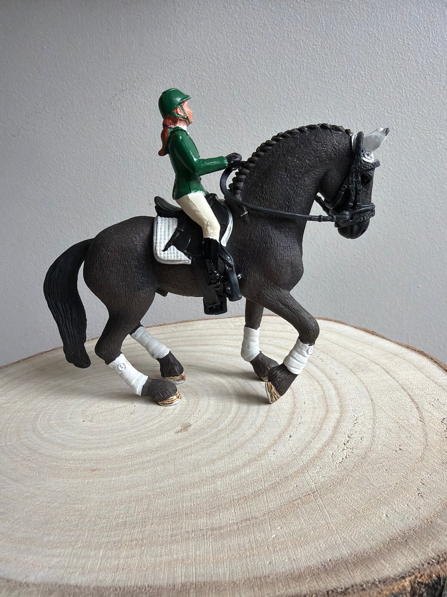 Re-Loved Rockstar: Friesian Schleich Dressage Stallion & Rider - Eclipse