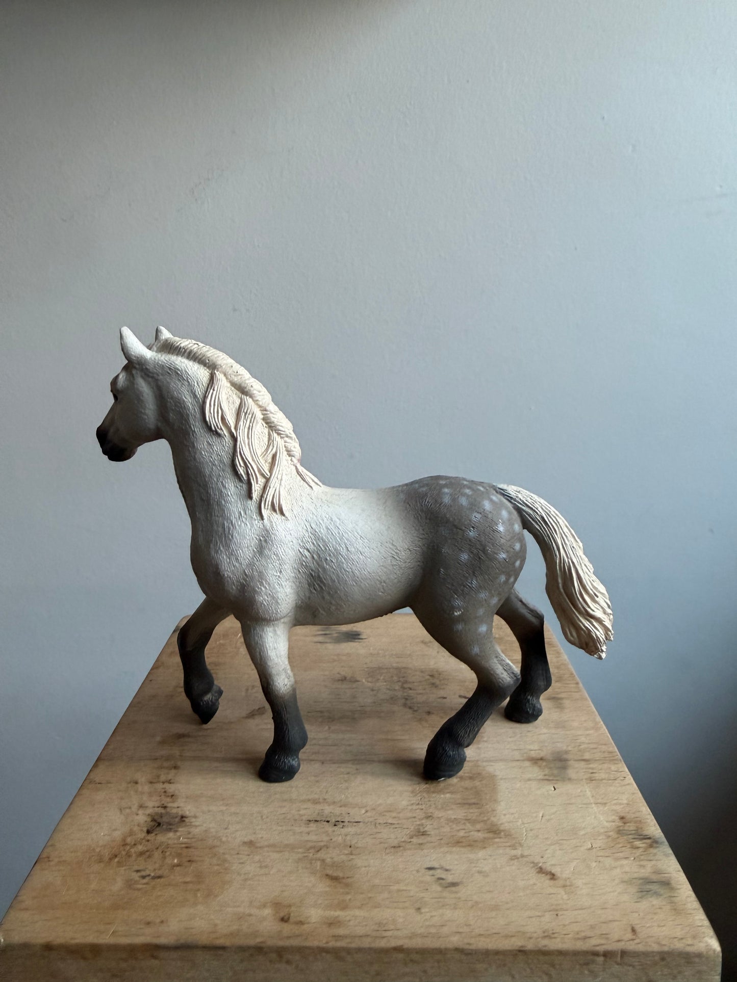 Re-Loved Rockstar: Dapple Grey Andalusian Schleich Stallion- Thor
