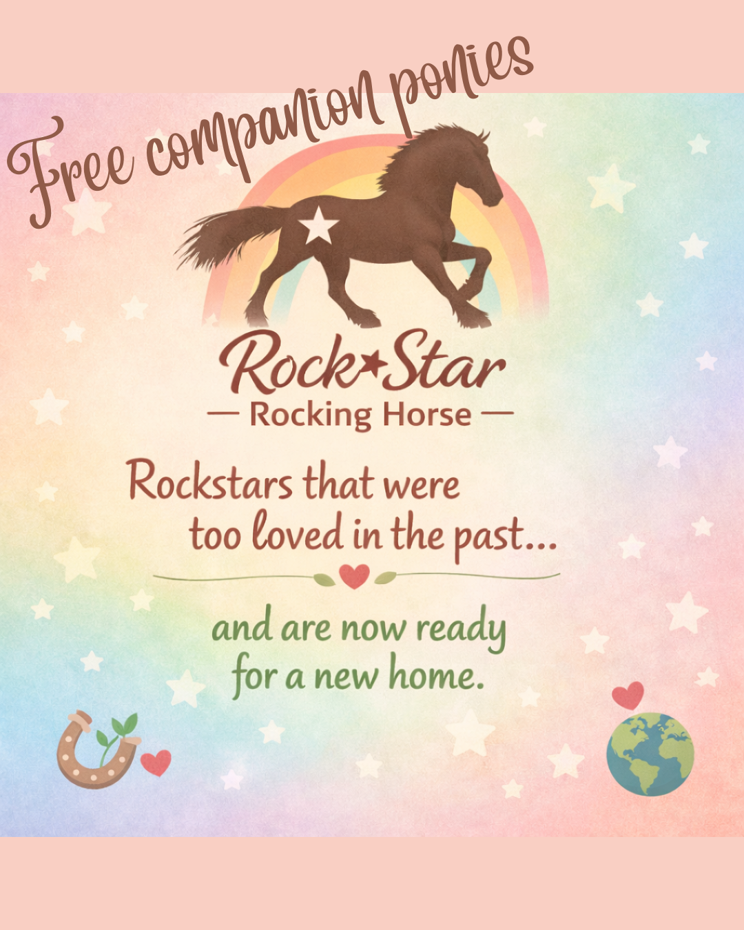 🌈 Too-Loved Rockstar Companion Pony (FREE ADD-ON)