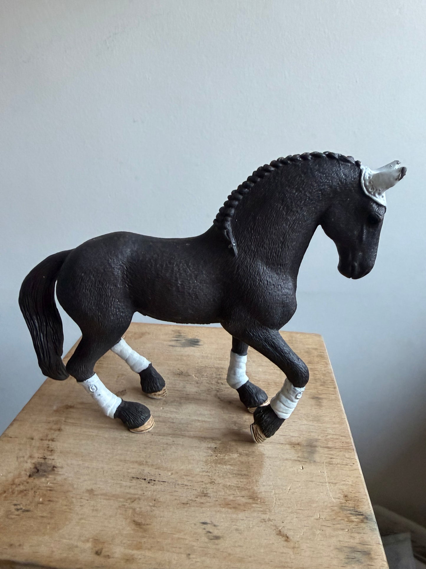 Re-Loved Rockstar: Friesian Schleich Stallion- Eclipse