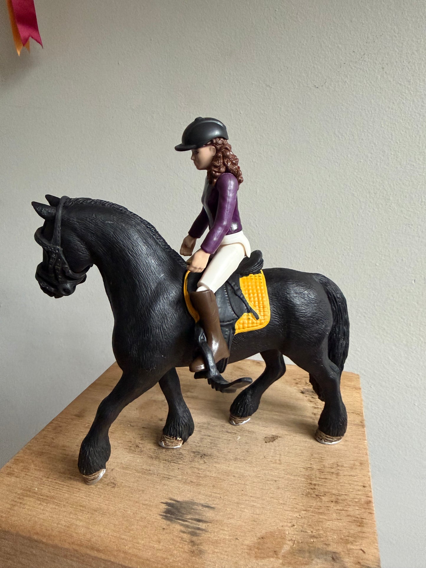 Re-Loved Rockstar -Scheich Friesian Mare and Rider Saddle and Bridle (NO Reins) - Beau