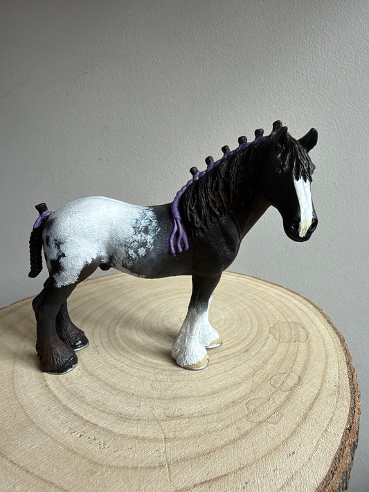 Trooper – Custom-Painted Schleich Shire Horse by Grace Photography