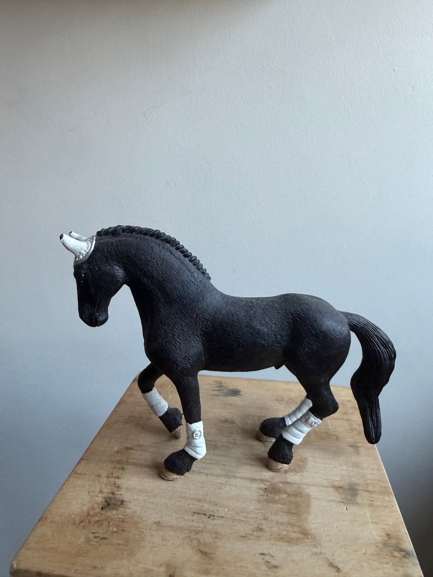 Re-Loved Rockstar: Friesian Schleich Stallion- Sam