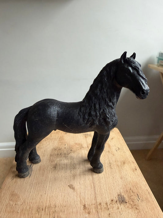 Re-Loved Rockstar: Friesian Schleich Stallion- Castor
