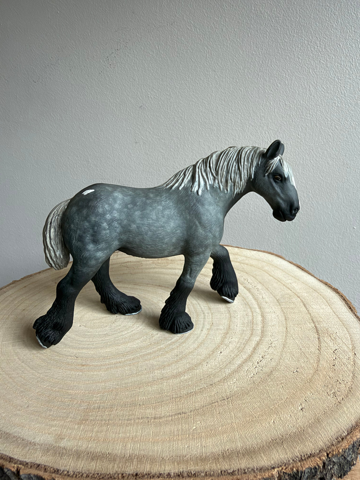 Molly – Custom-Painted Dapple Grey Schleich Horse by Pretty Pony Customs