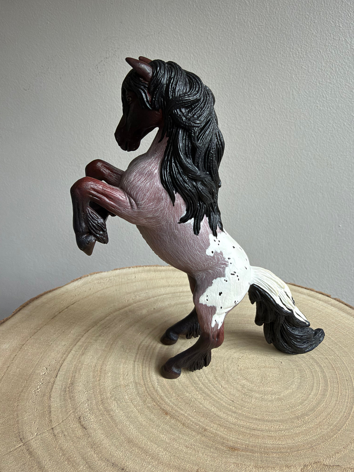 Pip – Custom-Painted Rearing Schleich Horse by Pretty Pony Customs