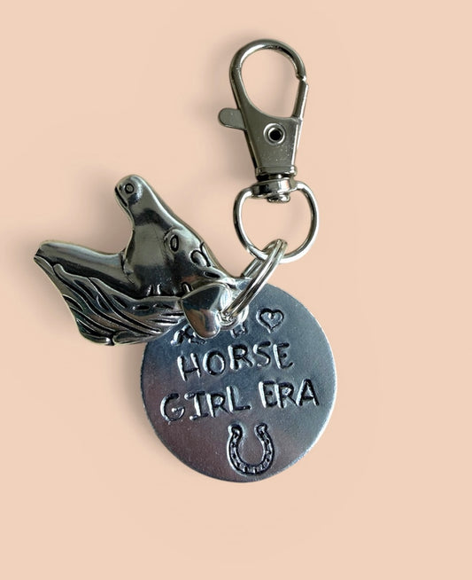 ‘Horse Girl Era’ Bridle Charm. Hand stamped.