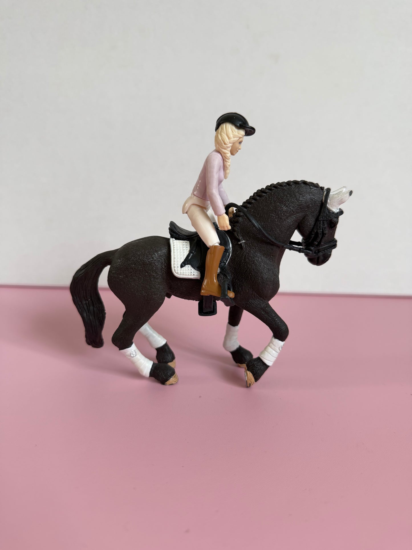 Re-Loved Rockstar: Friesian Schleich Stallion and Rider