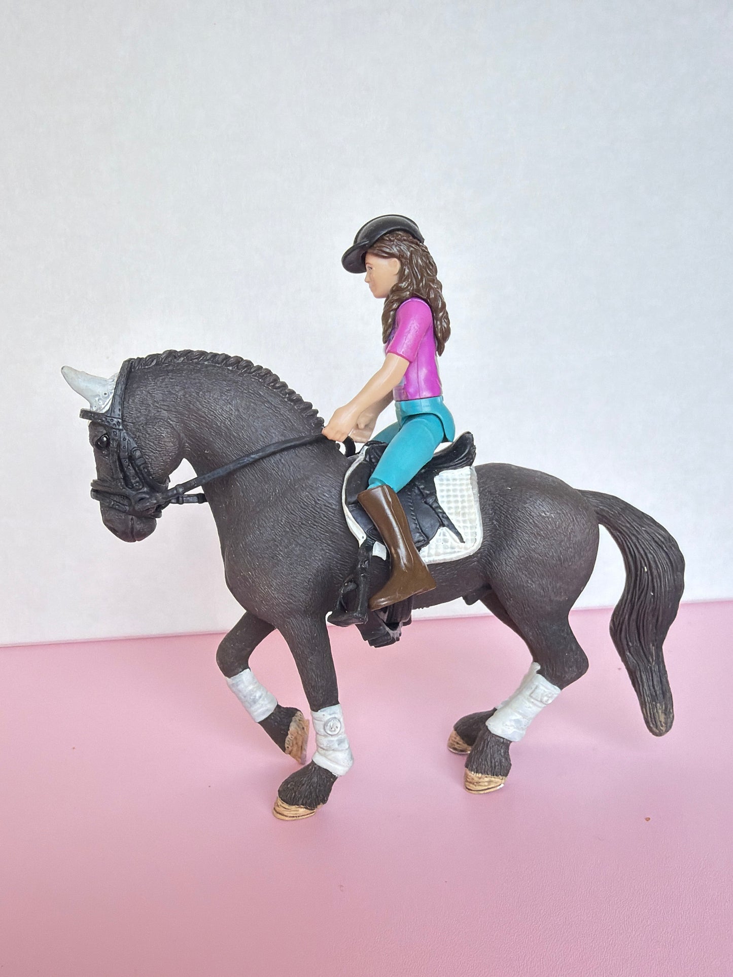 Re-Loved Rockstar: Friesian Schleich Stallion and Rider-