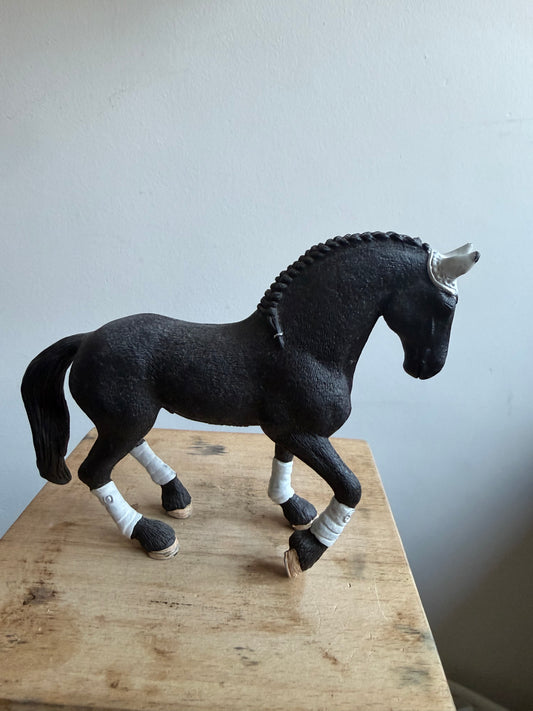 Re-Loved Rockstar: Friesian Schleich Stallion- Sam
