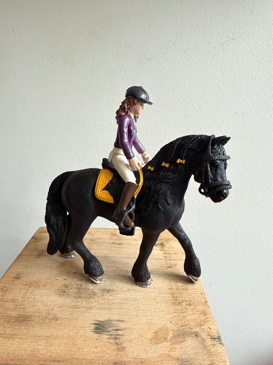 Re-Loved Rockstar -Scheich Friesian Mare and Rider Saddle and Bridle (NO Reins) - Beau