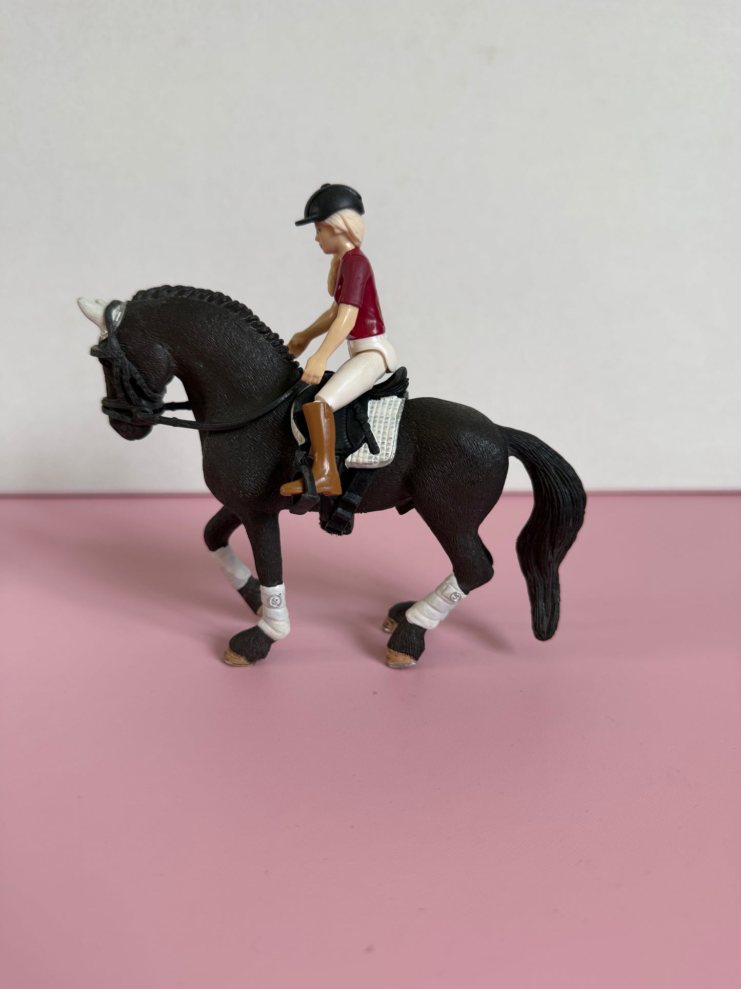 Re-Loved Rockstar: Friesian Schleich Stallion and Rider-