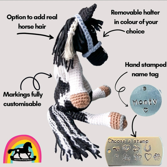 Large Personalised Crochet Horse