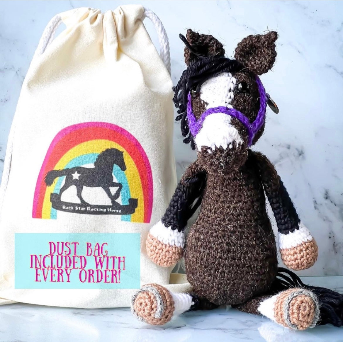 Large Personalised Crochet Horse