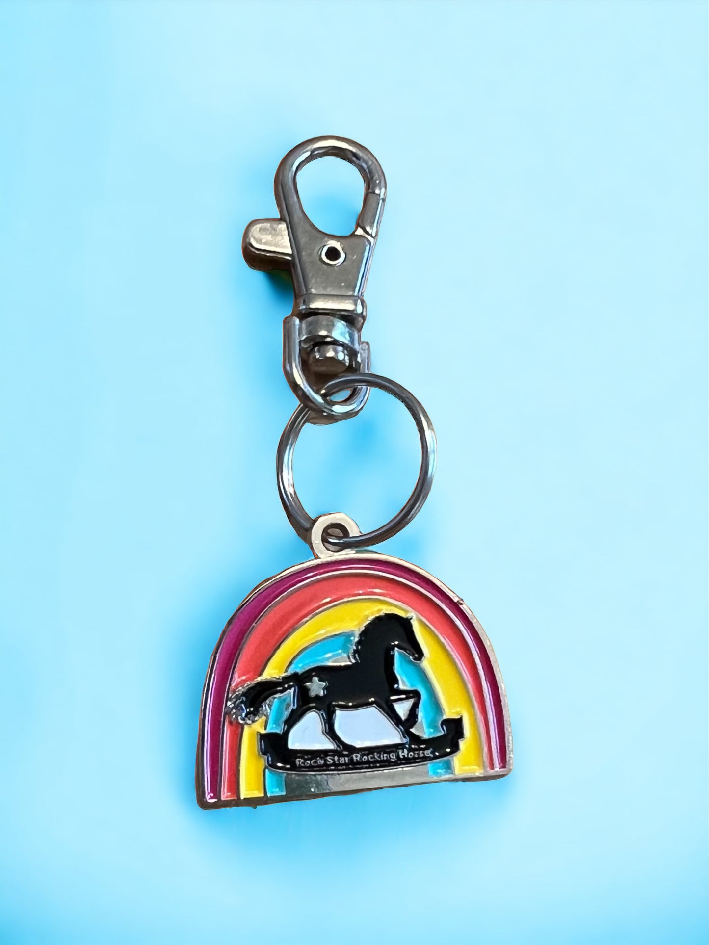 Rock Star Rocking Horse Brand Support Keychain 🌈🐎