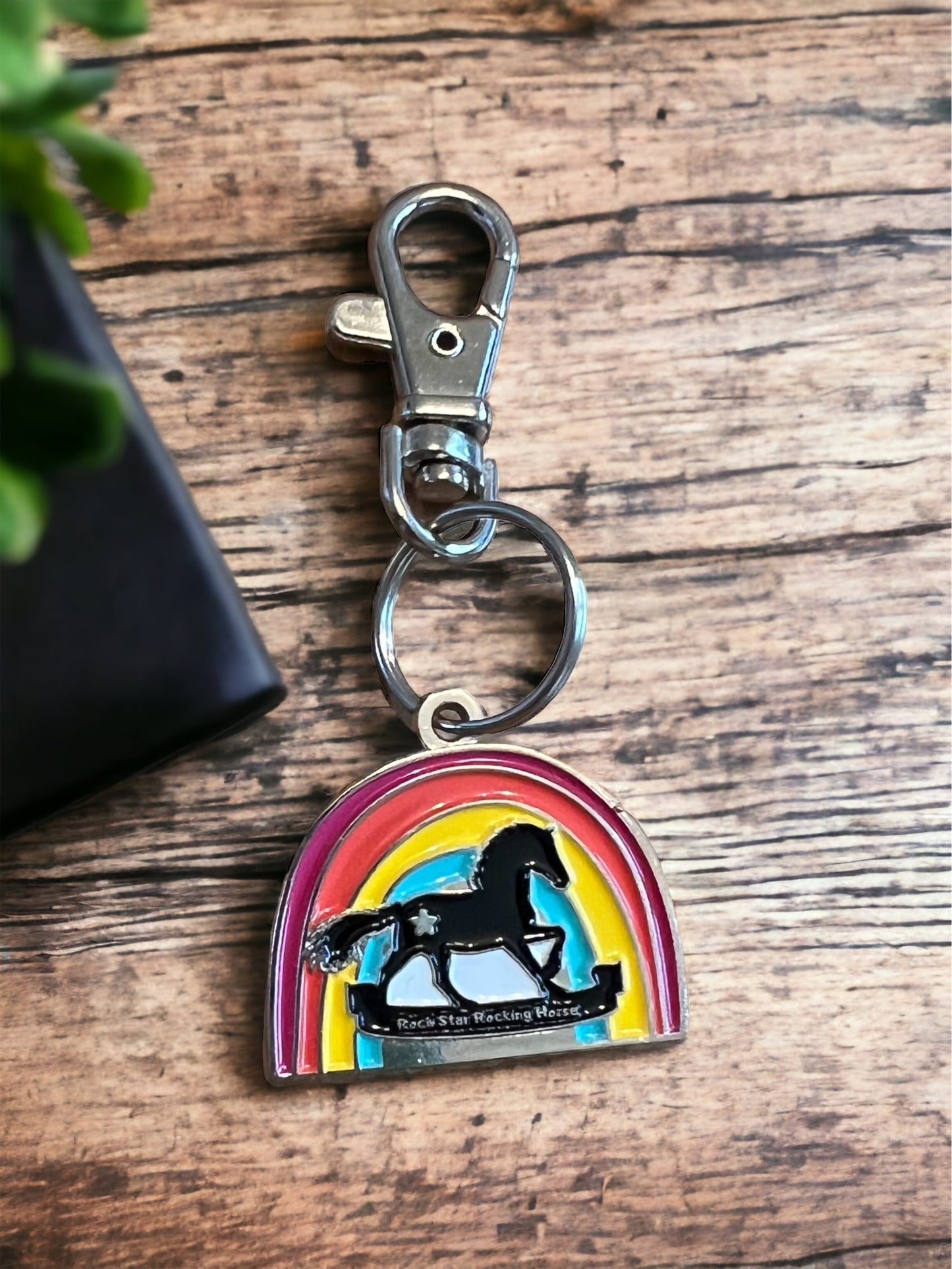 Rock Star Rocking Horse Brand Support Keychain 🌈🐎