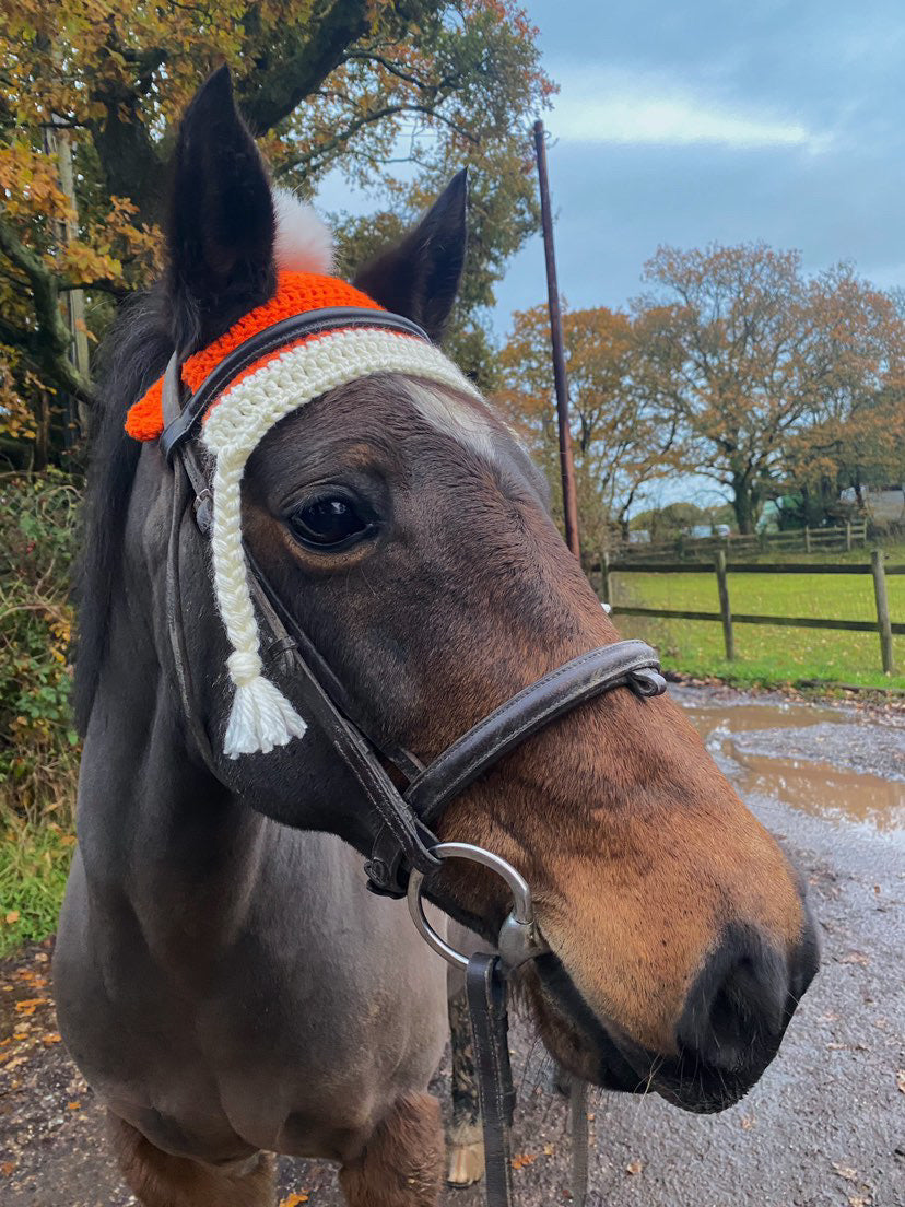 Festive Horse Crochet Bobble Hat