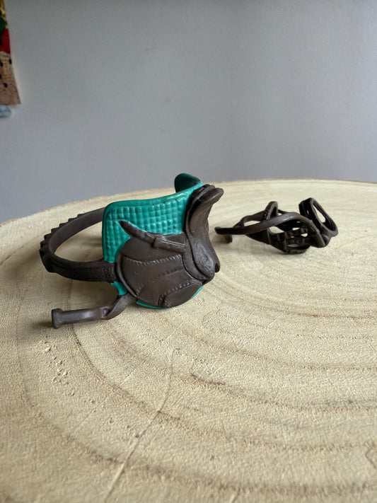 ✨ Re-Loved Rockstar Saddle and Bridle  –✨ Green